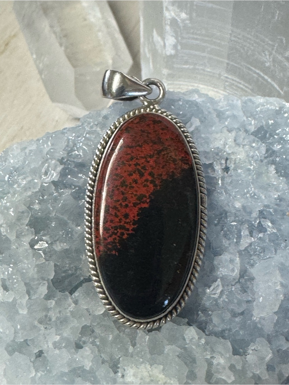 Sonora Sunrise Jasper Sterling Silver Oval Pendant